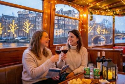 Amsterdam 1-Hour Canal Cruise With Live Guide - The comfort setup: cushions, blankets, and winter heating