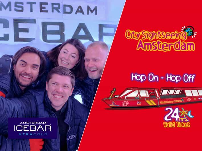 Amsterdam: 24-Hour Hop-On Hop-Off Boat and XtraCold Icebar - The 3-Drink Moment and How the Tokens Work