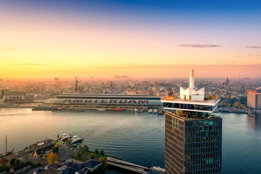 Amsterdam: A'DAM Lookout Entry Ticket with 2 Drinks - The view you came for: UNESCO canals, port, and polder fields