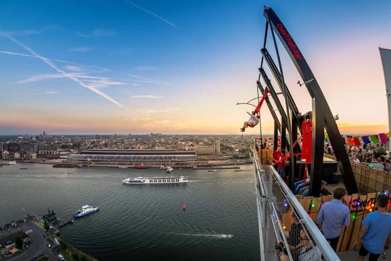 Amsterdam: A'DAM Lookout with Revolving Restaurant Moon - Restaurant Moon revolving dining: what it feels like to eat above the city