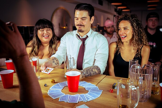 Amsterdam Beer Olympics - The Game-Master and the Minimum of Four Challenges
