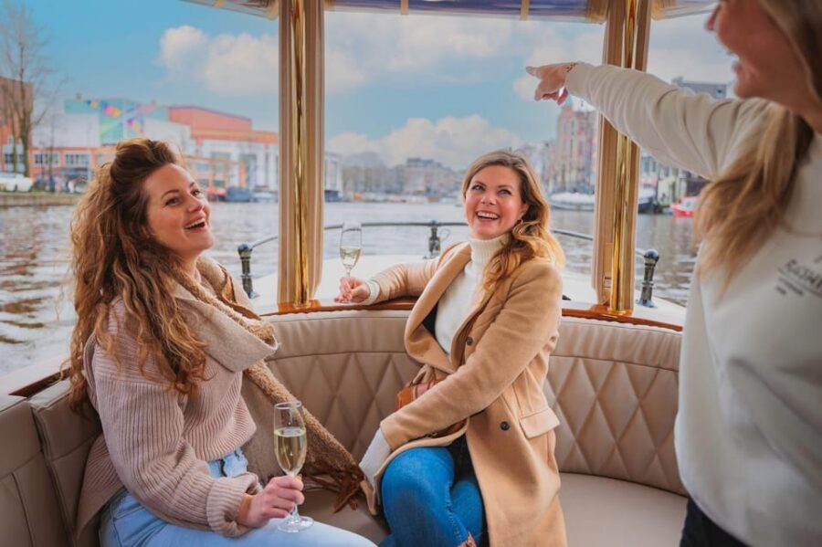 Amsterdam: Canal Cruise with Bubbles & Bites - Anne Frank House, Maritime Museum, and the Golden Bend From the Water