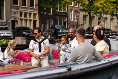 Amsterdam Canal Cruise with Dutch Pancakes and Drinks - Westerchurch tower and the Jordaan from the canal side