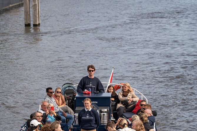 Amsterdam Canal Cruise with Live guide & Two drinks - Central St. - What you get on board: English live guide, two drinks, and a real restroom