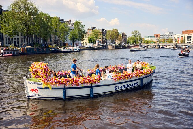 Amsterdam Flower Boat Canal Cruise with Local Guide - Seven bridges, the Golden Bend, and the canal ring rush