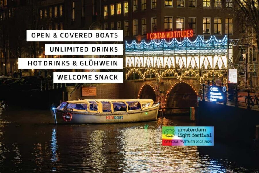 Amsterdam: Light Festival Boat Tour with Warm Drinks - Why Amsterdam’s light art looks better from the water