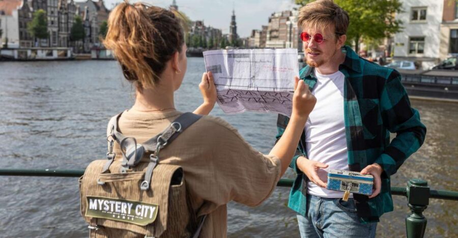 Amsterdam: "Operation 45 " Treasure Hunt Walking Tour - Meeting Mystery City Games: your HQ and the backpack game kit