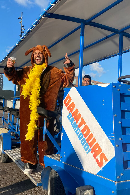 Amsterdam: Party Bike Tour with Beer - Capacity and group size: will you ride with your people or strangers?