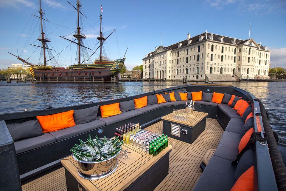 Amsterdam: Private BBQ Cruise with Personal Chef & Drinks - From Sea Palace to orange jackets: getting on board smoothly