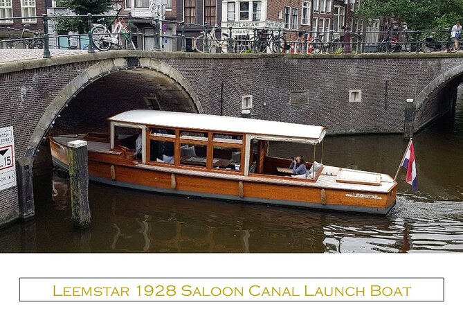Amsterdam small-group canal cruise in 1920s saloon boat - Your Guided Route: From the Canal Classics to Magere Brug