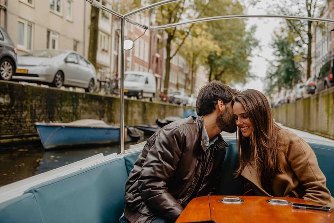 Private Romantic Canal Cruise Amsterdam with Bubbly and Snacks - Romance landmarks: Skinny Bridge, the smallest house, Bridge of Love